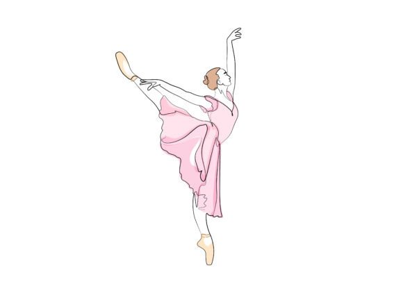 Capturing Motion: The Ballerina Ballet Dancing Girl Line Art