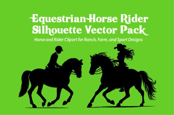 Capturing Motion: The Equestrian Horse Rider Silhouette Vector
