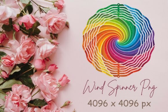 Colorful Spiral Wind Spinner PNG: A Dynamic Design Asset