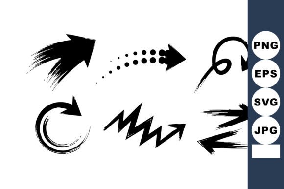 Dynamic Black Curved and Zigzag Arrow Ve: The Ultimate Design Asset