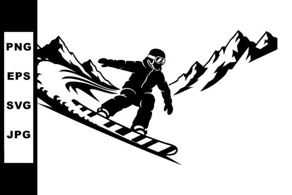 Dynamic Energy: Using the Snowboarder Carving on Slope with Mountain Vector