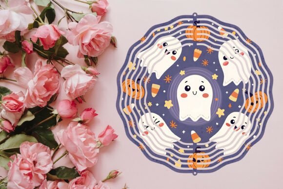 Ghost Party Spiral Wind Spinner Png: Movement Meets Whimsy