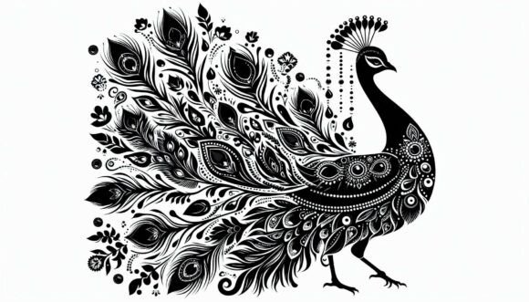 Jeweled Feathered Peacock: A Font That Commands Attention