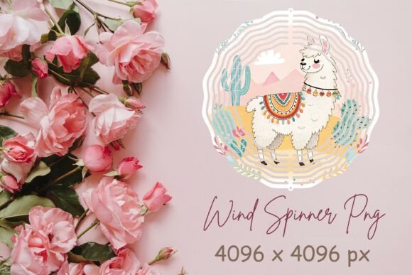 Llama Wind Spinner PNG: Designing with Movement and Charm