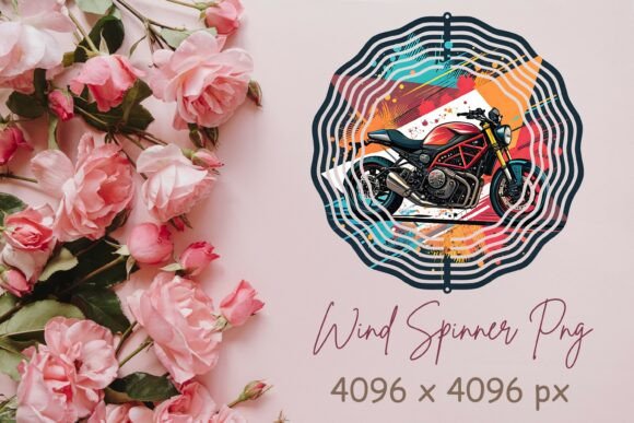 Motorbike Wind Spinner PNG: Dynamic Decor for Modern Spaces