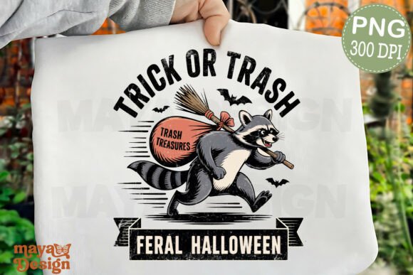 Trick or Trash: The Feral Raccoon Graphic for Spooky Season